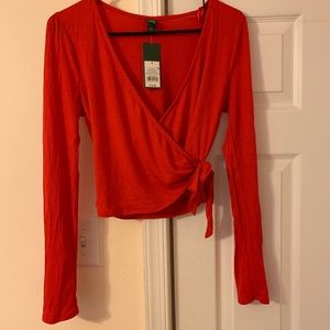 Target red wrap top